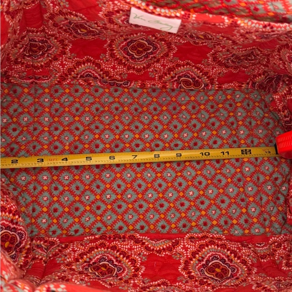Vera Bradley orange batik X-Large all-over print Tote weekender duffel bag - Picture 10 of 11